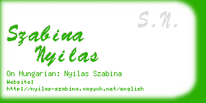 szabina nyilas business card